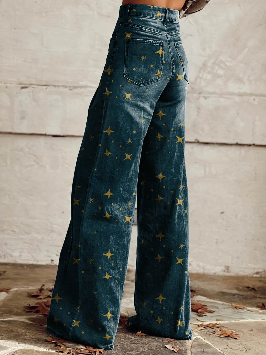 Retro Cosmic Flare Pants