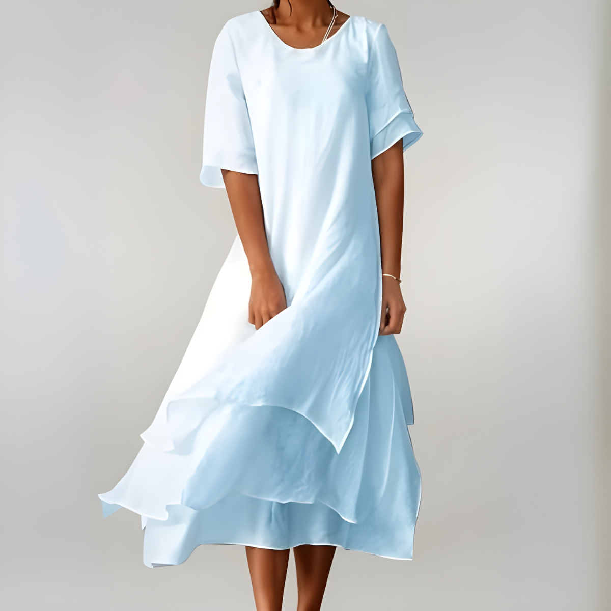 Elena | Elegant Long Cotton Dress