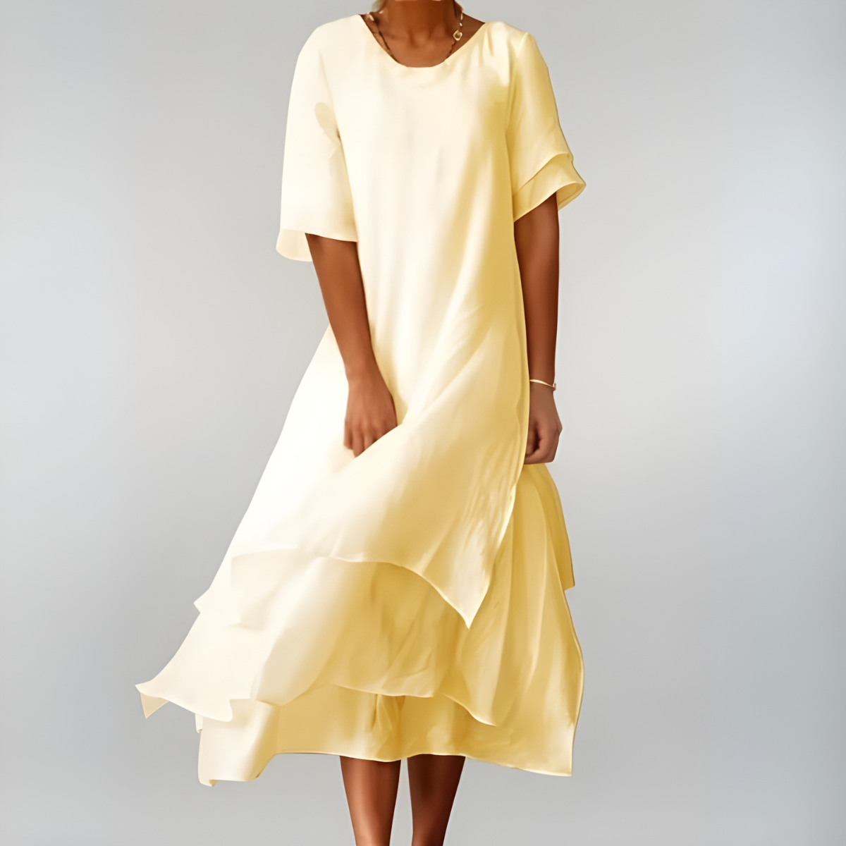 Elena | Elegant Long Cotton Dress