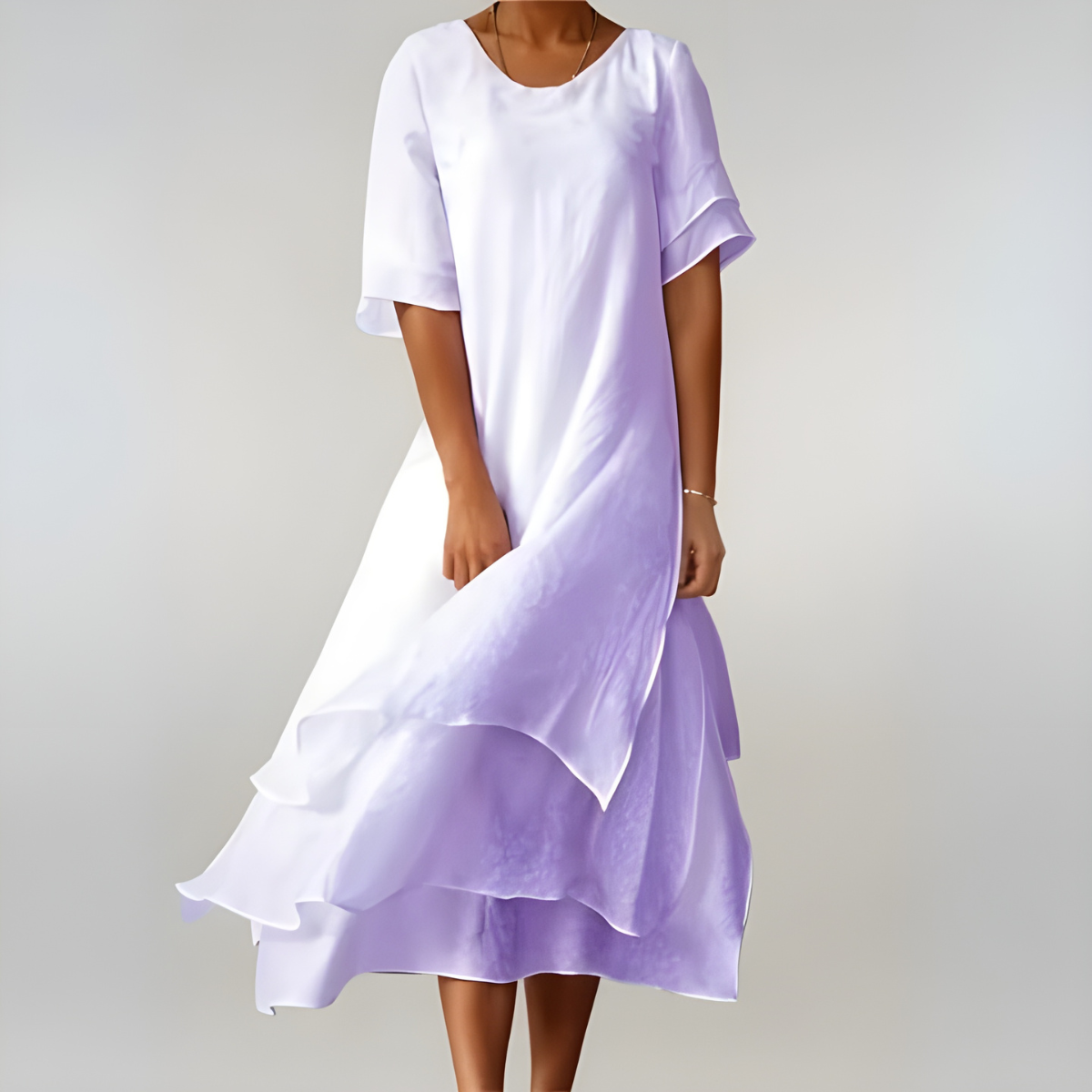 Elena | Elegant Long Cotton Dress