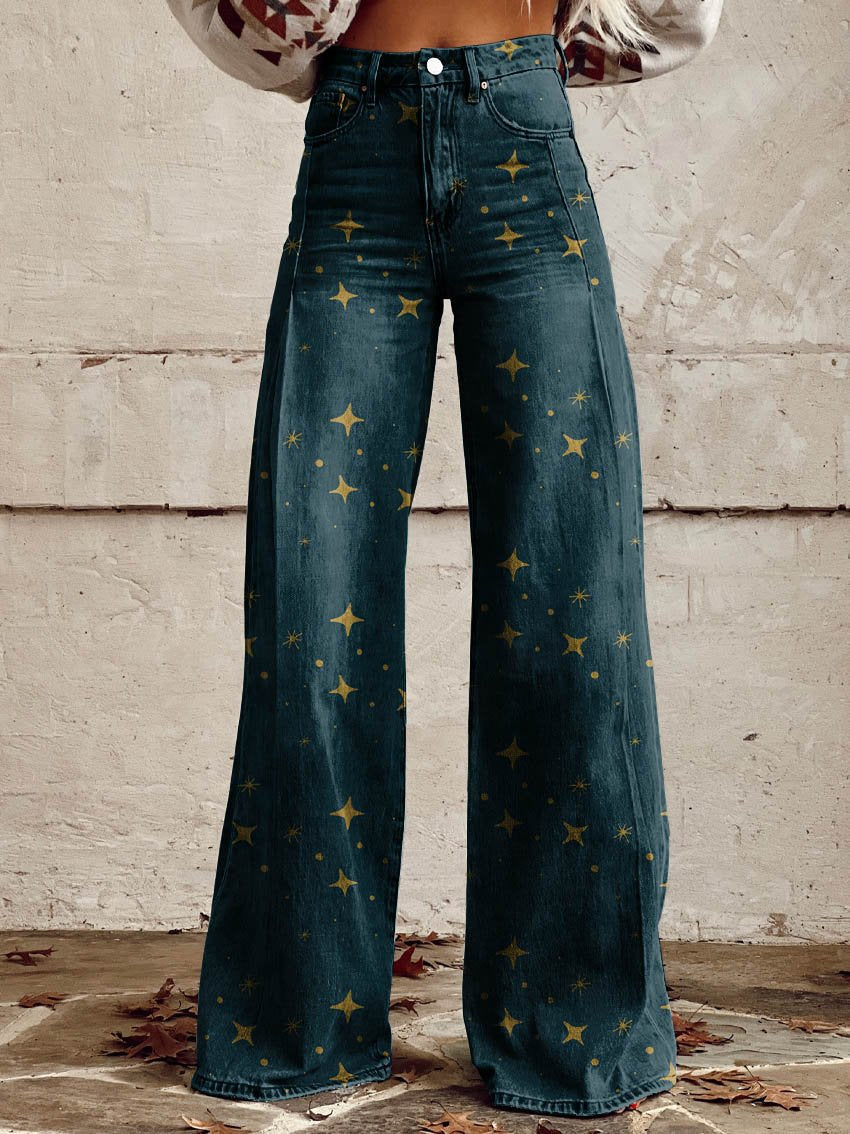 Retro Cosmic Flare Pants
