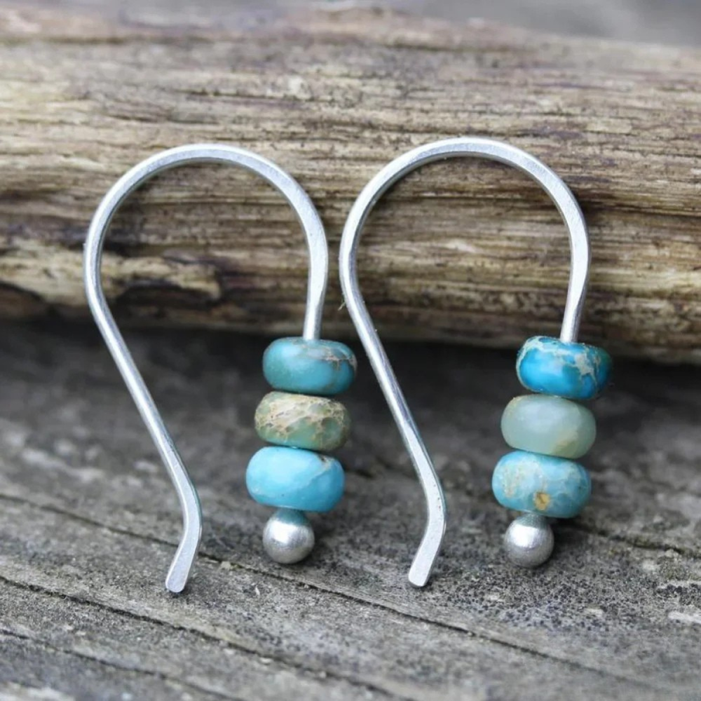 Teal Teardrop Earrings