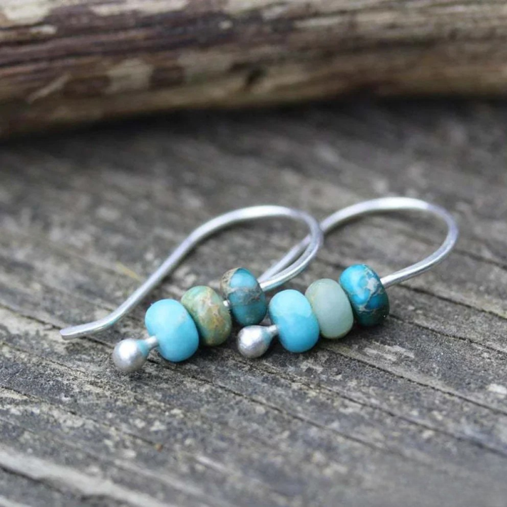 Teal Teardrop Earrings