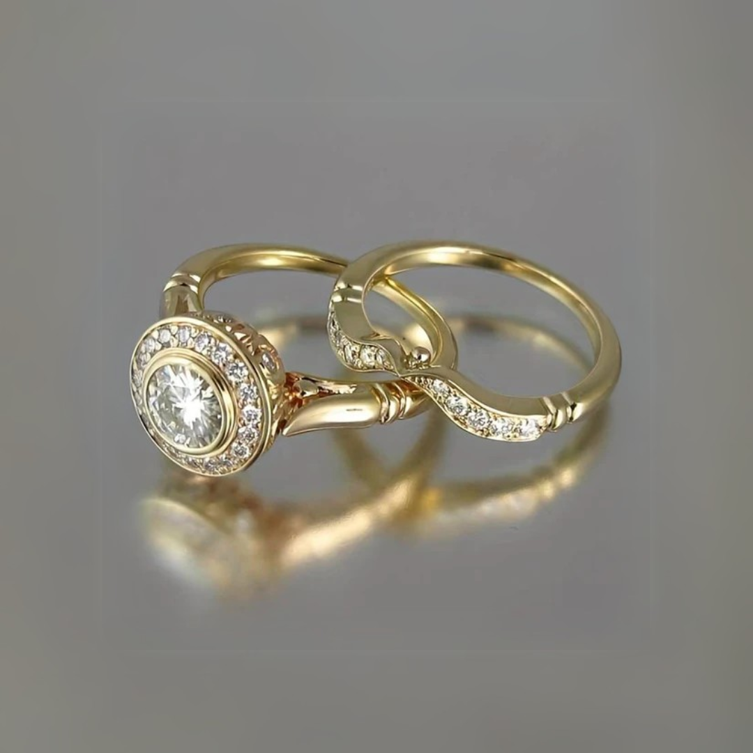 Classic Gold and Zirconia Ring Collection