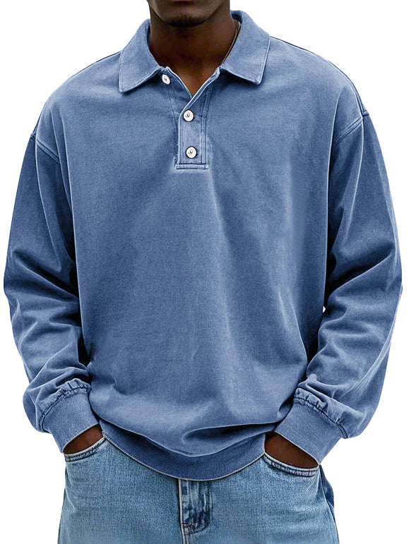 Matteo | Casual Long Sleeve Polo for Men