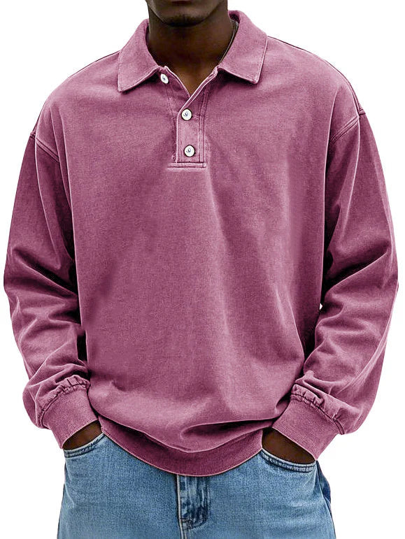 Matteo | Casual Long Sleeve Polo for Men
