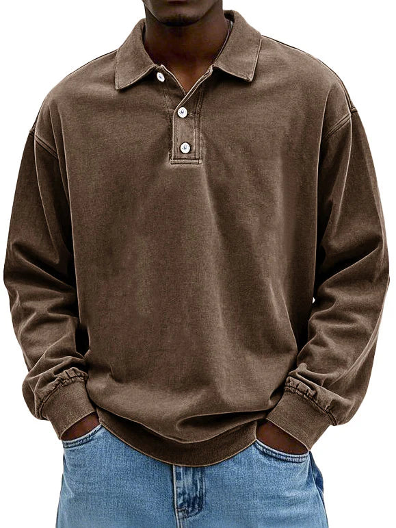 Matteo | Casual Long Sleeve Polo for Men