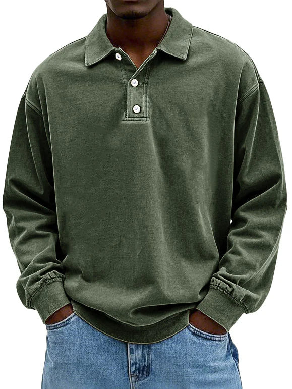 Matteo | Casual Long Sleeve Polo for Men