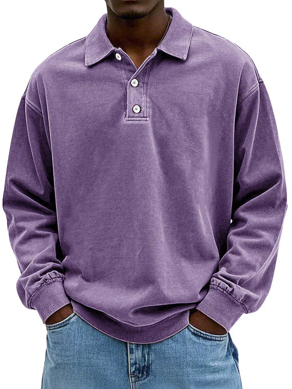 Matteo | Casual Long Sleeve Polo for Men