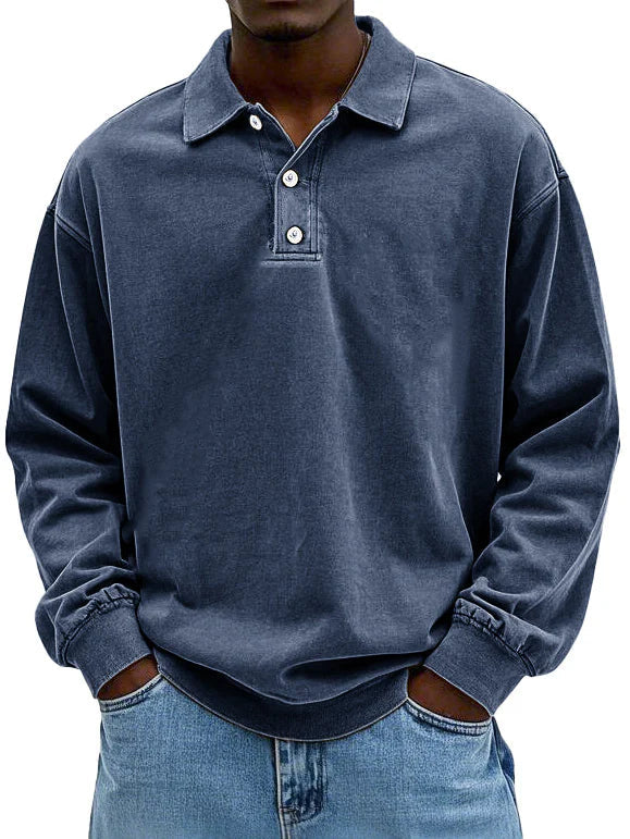 Matteo | Casual Long Sleeve Polo for Men