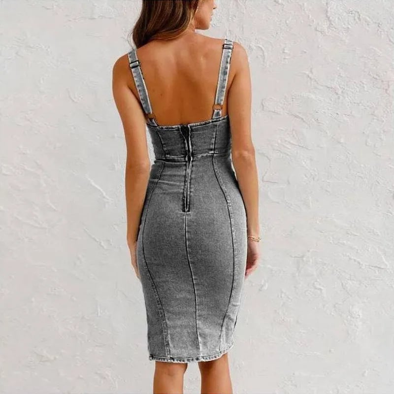 Mona | Denim Shift Dress