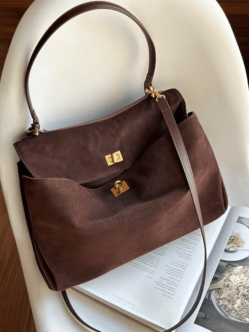 Ramona Faux Suede Handbag