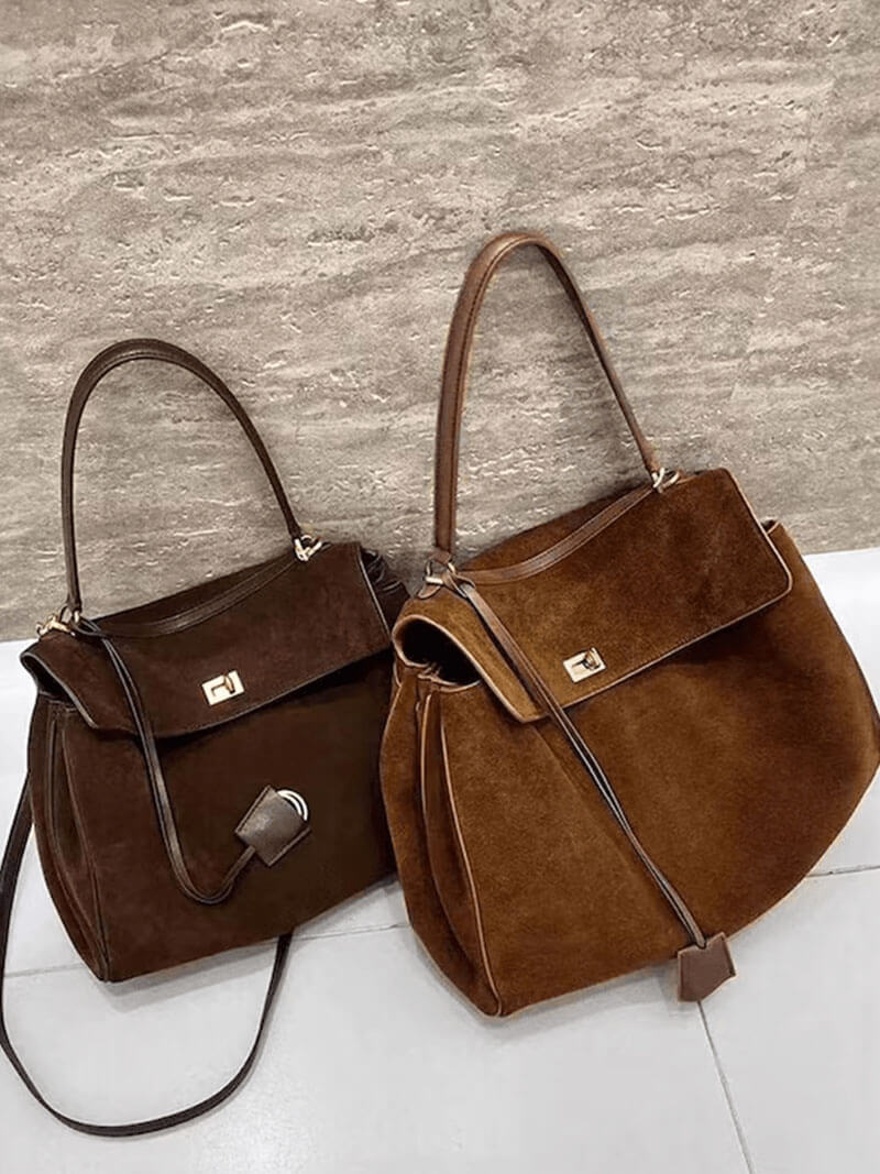 Ramona Faux Suede Handbag