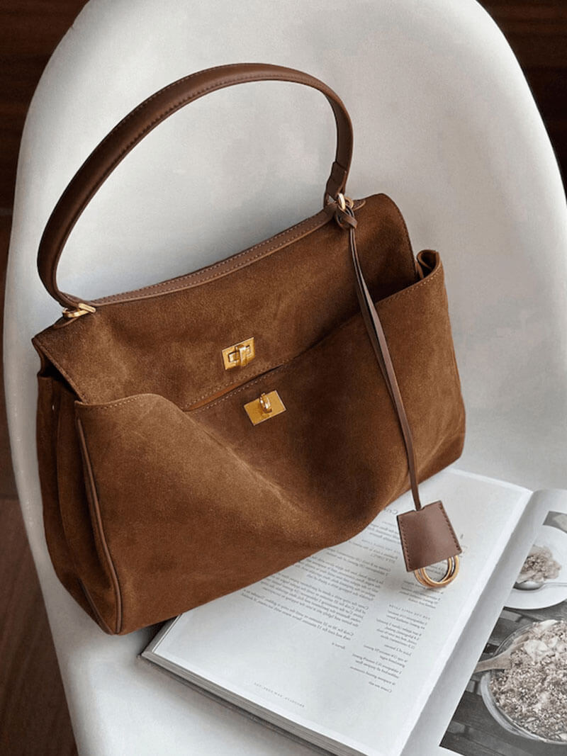 Ramona Faux Suede Handbag