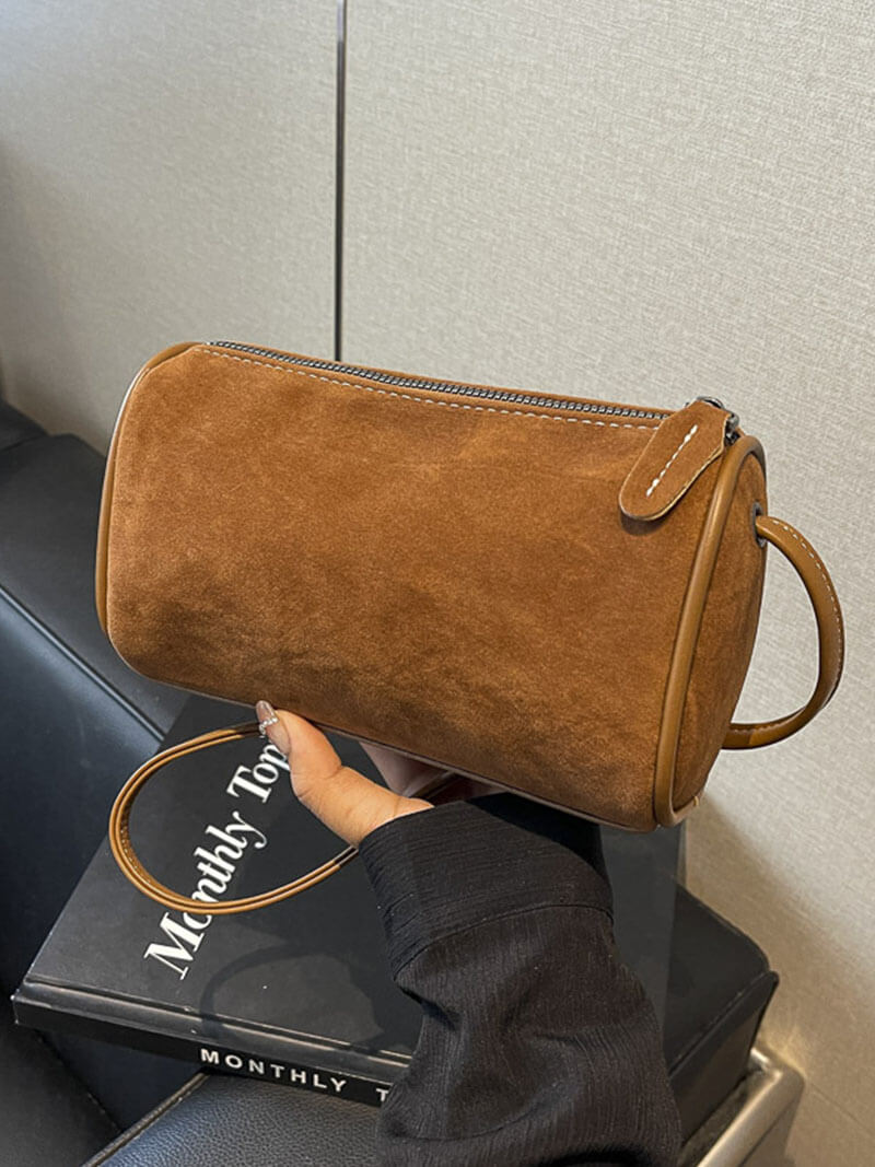 Crimson Suede Handbag