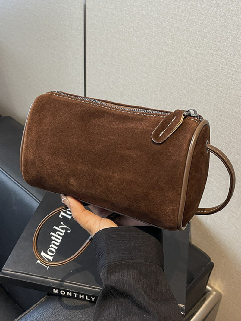 Crimson Suede Handbag