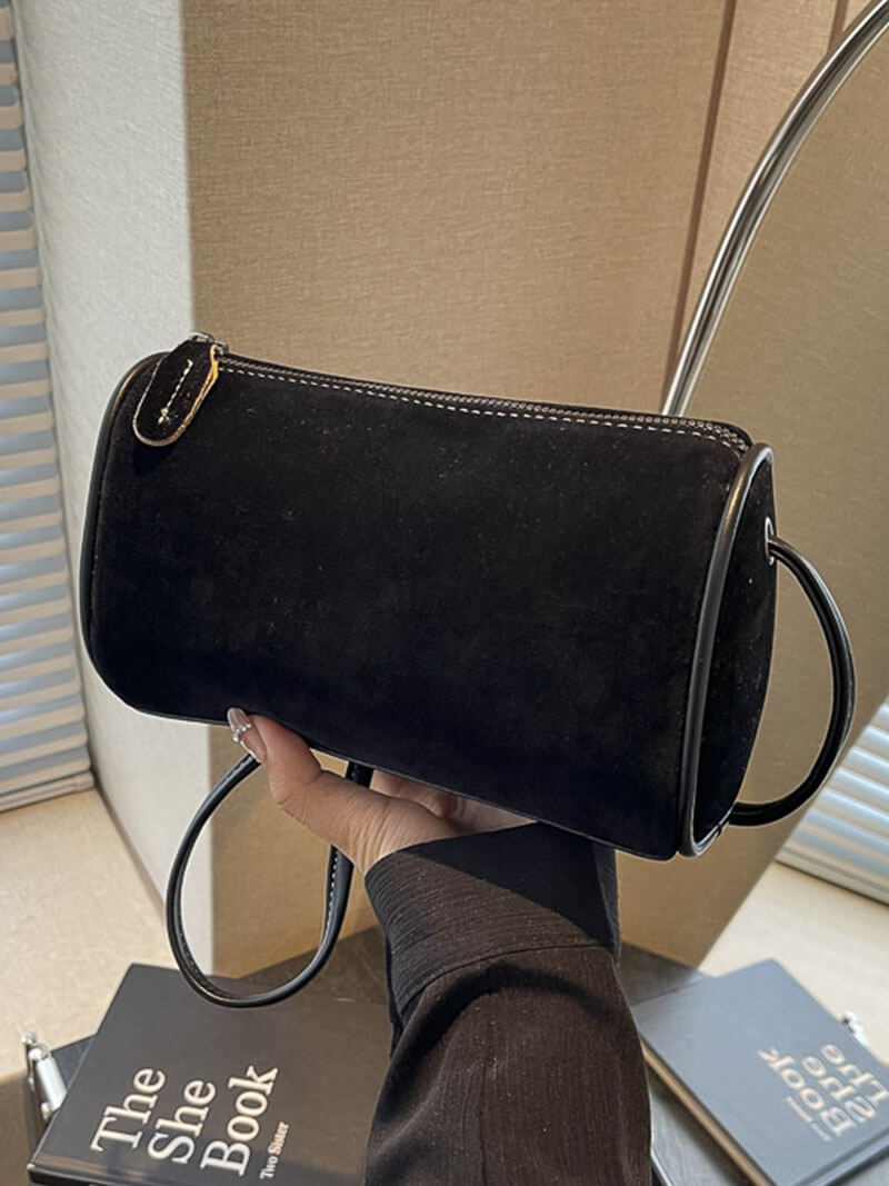 Crimson Suede Handbag
