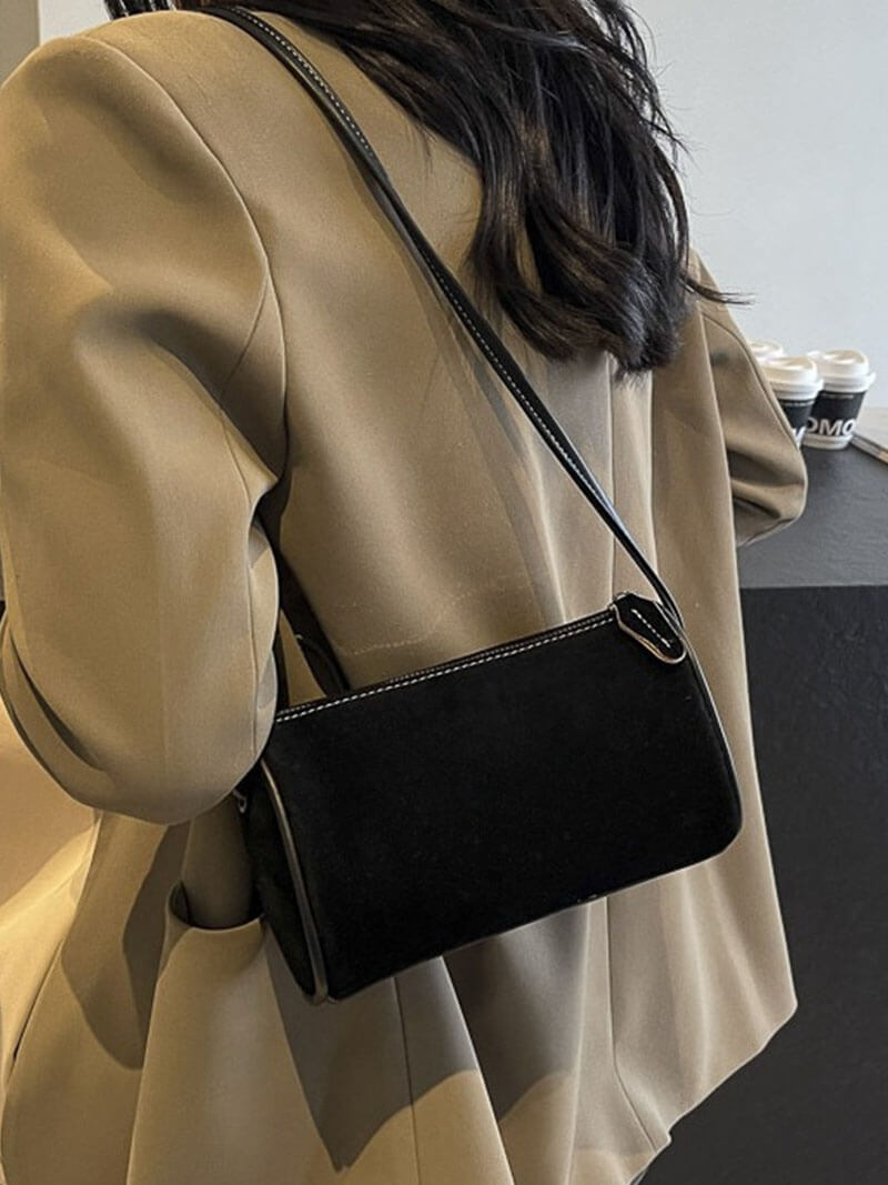 Crimson Suede Handbag