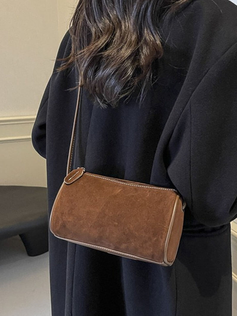 Crimson Suede Handbag
