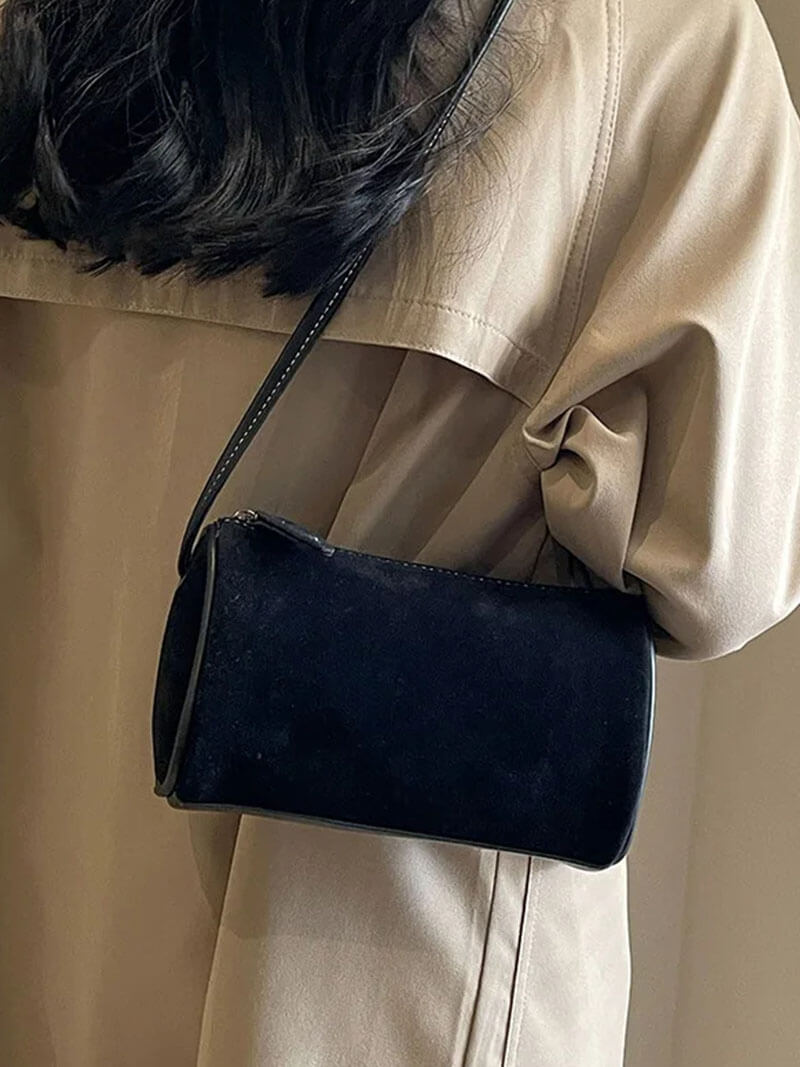 Crimson Suede Handbag