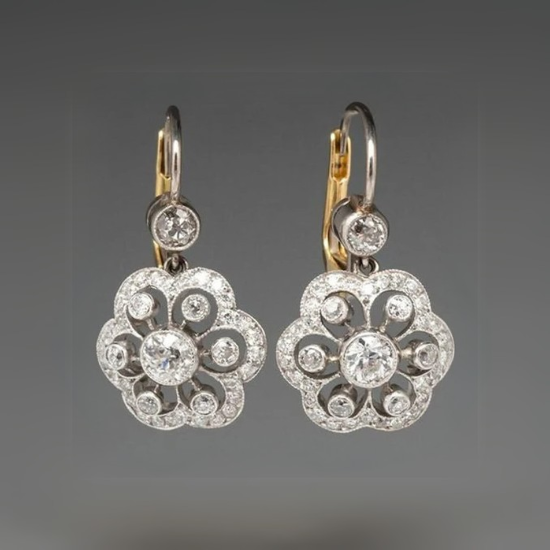 Retro Crystal Mandala Earrings