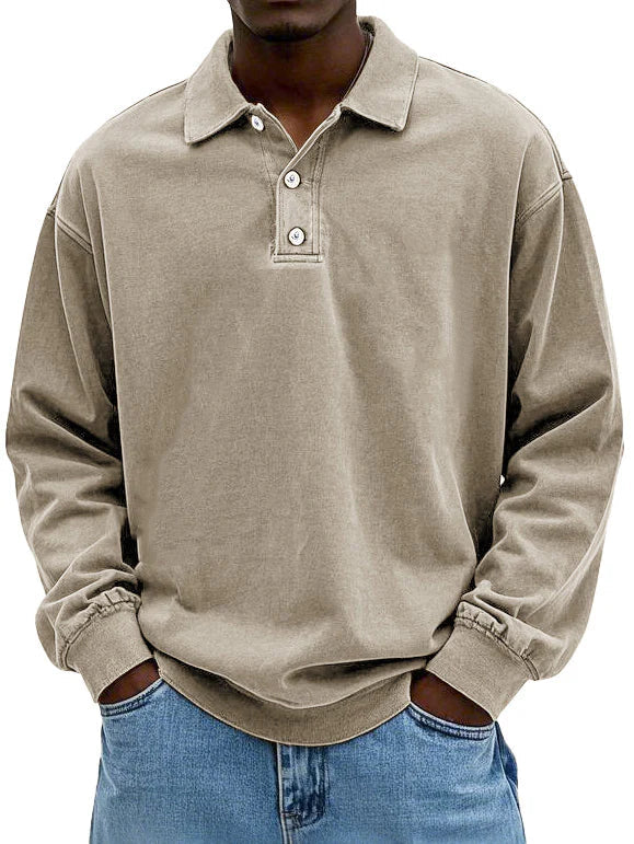 Matteo | Casual Long Sleeve Polo for Men