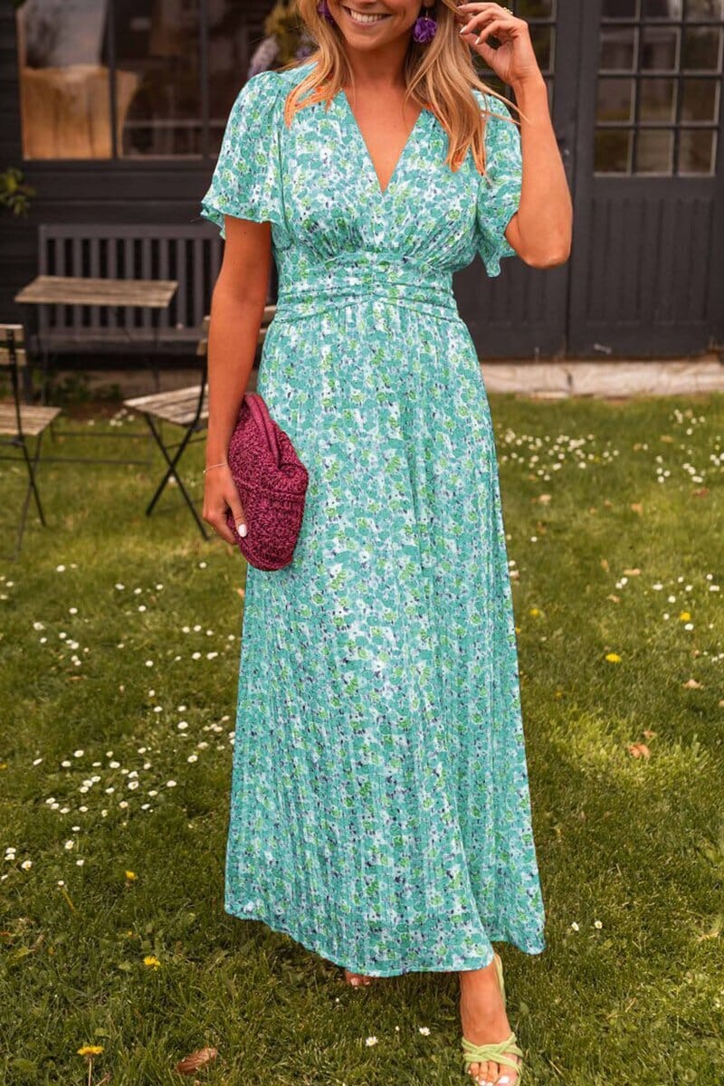 Sandra - Elegant Maxi Dress with V-Neck