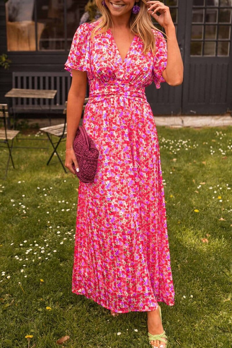 Sandra - Elegant Maxi Dress with V-Neck