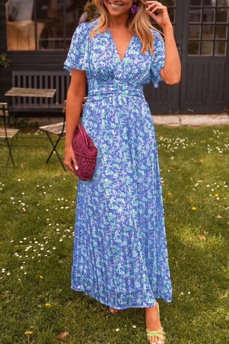 Sandra - Elegant Maxi Dress with V-Neck