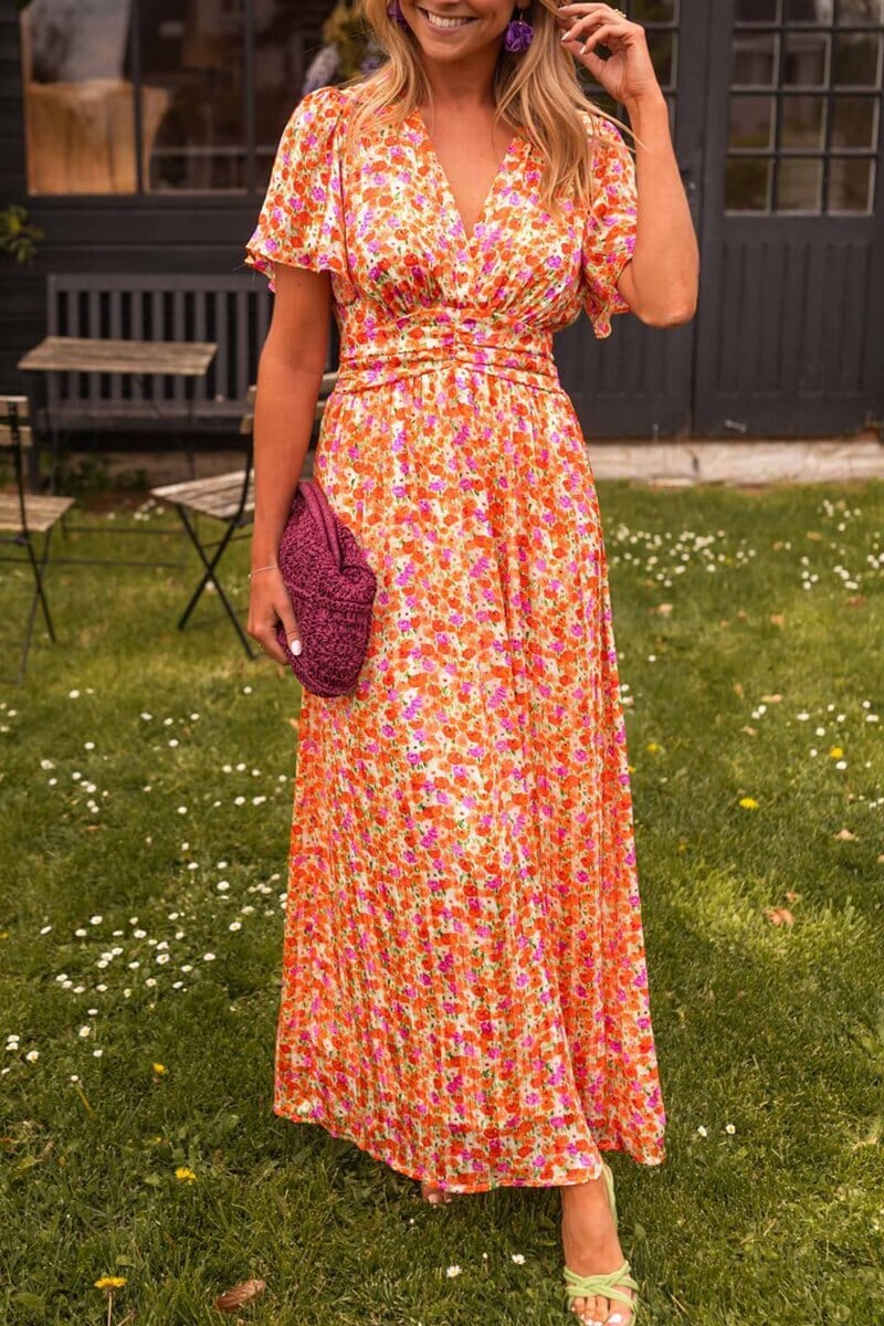 Sandra - Elegant Maxi Dress with V-Neck