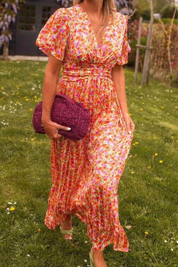Sandra - Elegant Maxi Dress with V-Neck